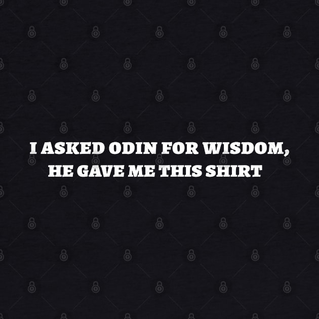 I asked Odin for wisdom, he gave me this shirt by Poseidon´s Provisions